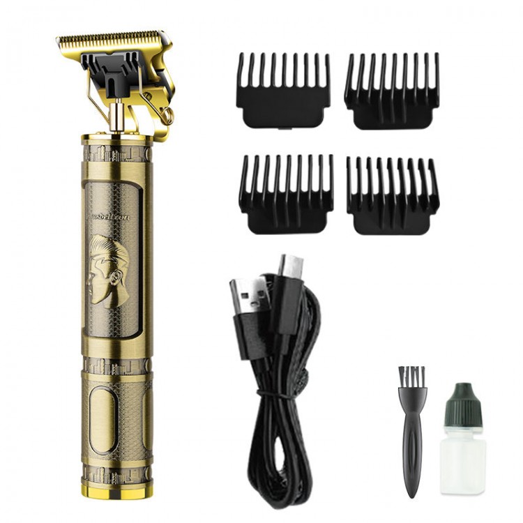PS-033 Steel Case Professional T-blade Hair Beard Nape And Drawing Shaver