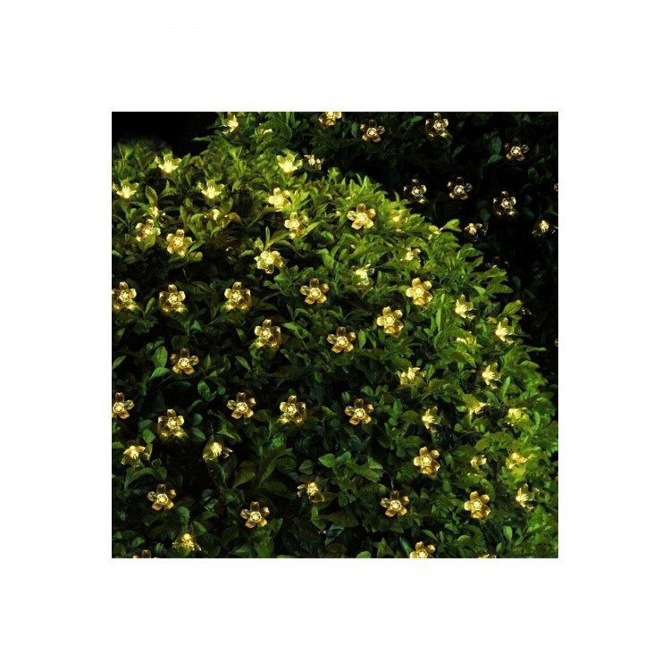 50 LED Solar Flower Daylight Garden Lighting DecorationSolar Powered (8 Modes)