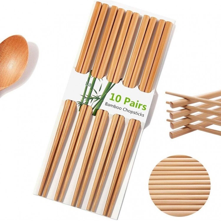 Organic Bamboo Chinese Chop Sticks 10 Pairs