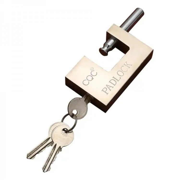 Sliding Shaft Padlock Satin 80mm