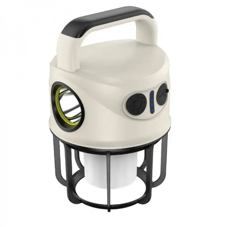 PS-22025 DOUBLE LIGHT TYPE-C PORTABLE RECHARGEABLE CAMPING LAMP WITH POWERBANK FEATURE
