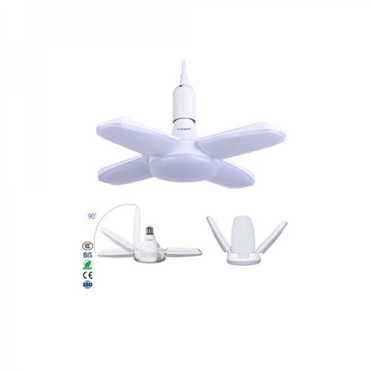 60 Watt 6000 Lumen 4 Arm Folding Bulb4 Wings Foldable Energy Saving LED Bulb