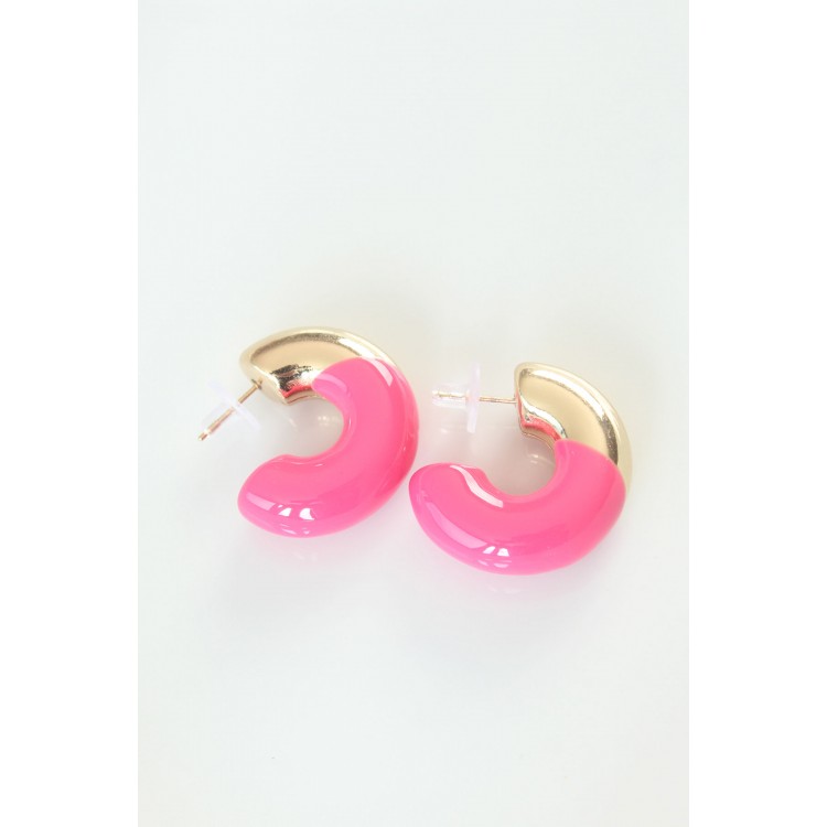 CCB Pembe Gold Çift Renk Küpe TJ-BKP8877