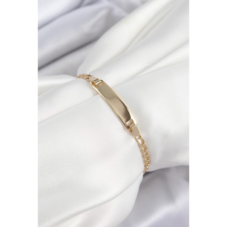 Pirinç Dikdörtgen Model Gold Renk Xuping Bebek Künyesi TJ-BB7434