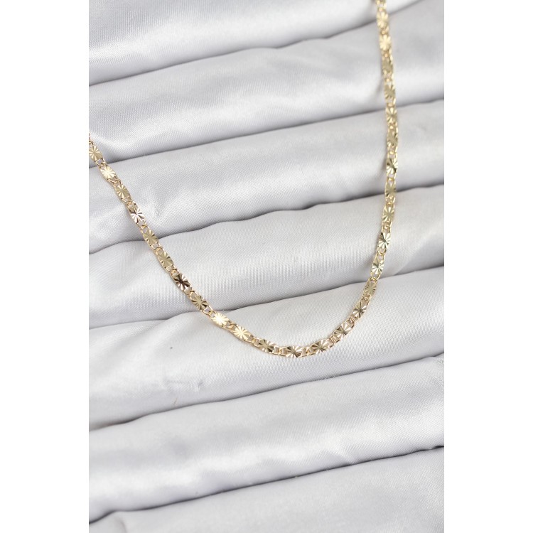 CM 14K Gold Renk Lazerli Zincir Model Kadın Kolye TJ-BKO10923