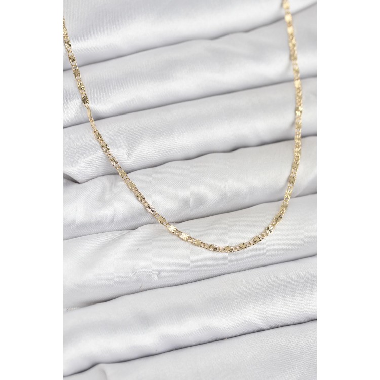 CM 14K Gold Renk İnce Zincirli Kadın Kolye TJ-BKO10926
