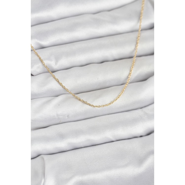 CM 14K Gold Renk Burgu Model 60 cm Kadın Kolye TJ-BKO10932
