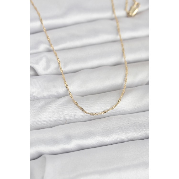CM 14K Gold Renk Burgu Model 60 cm Kadın Kolye TJ-BKO10942