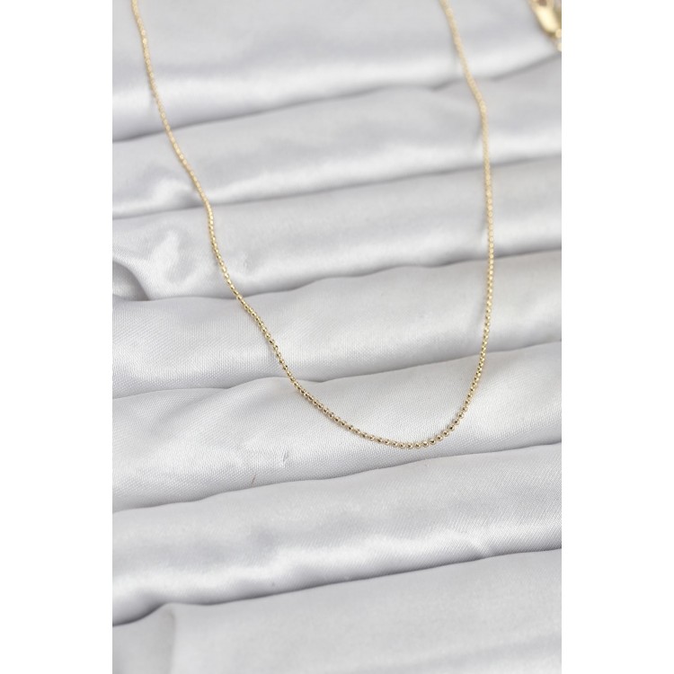 CM 14K Gold Renk İnce Top Zincirli 60 cm Kadın Kolye TJ-BKO10943