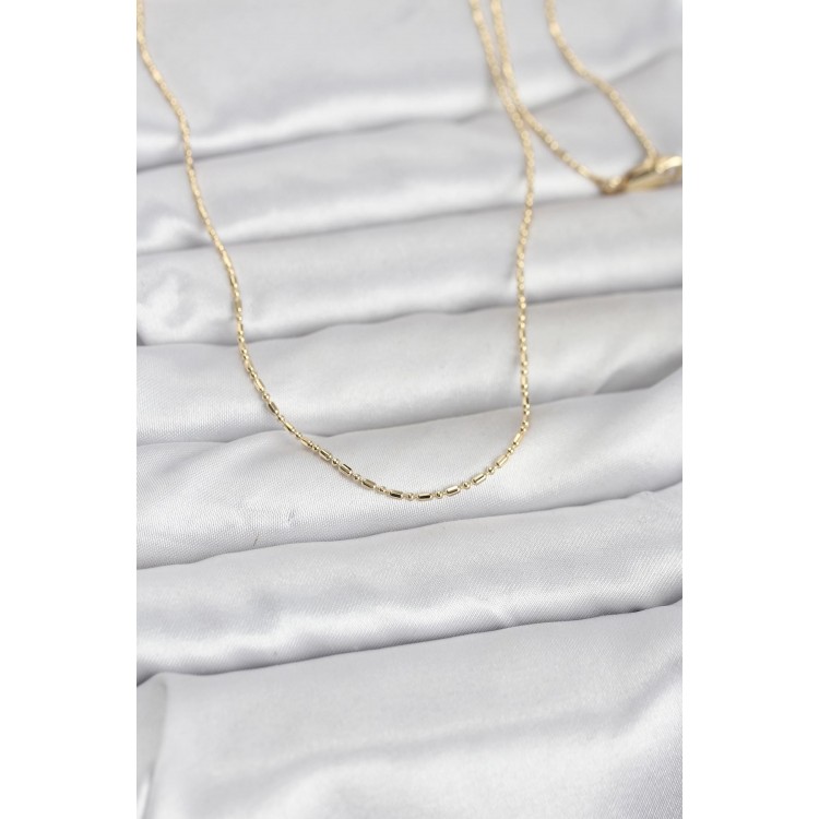 CM 14K Gold Renk Parçalı Topçuk Model 60 cm Kadın Kolye TJ-BKO10948