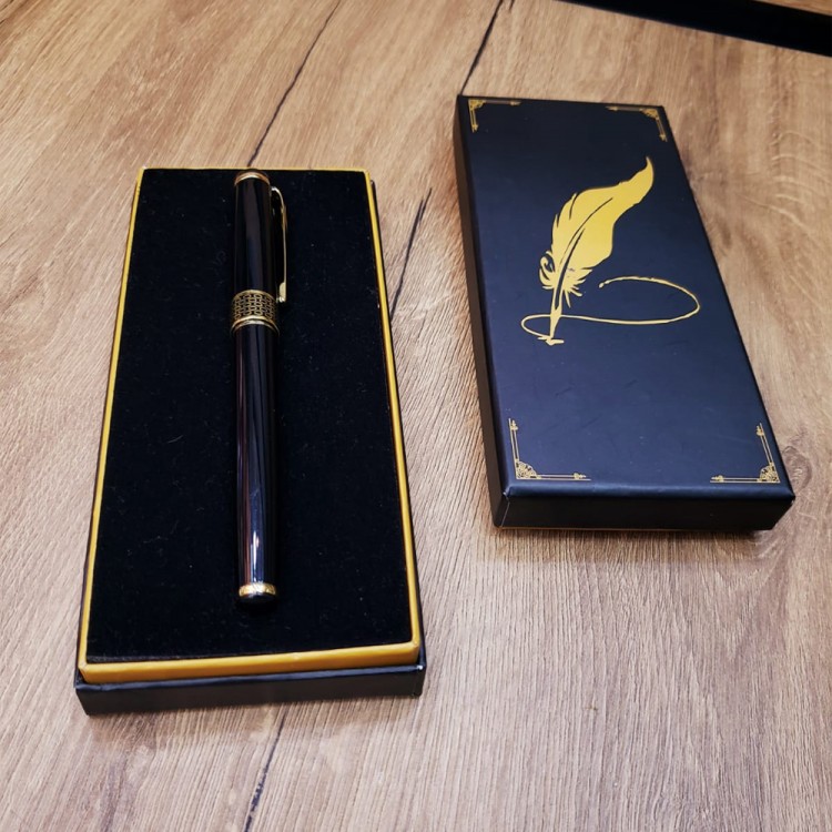 Siyah Desenli Metal Kalem