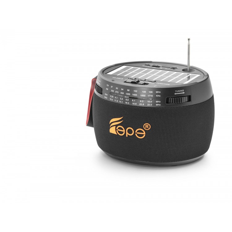 Bluetooth Fm Radyo Usb Tf Aux Solar Şarjli Taşinabi̇li̇r Kamp Hoparlör FP396S