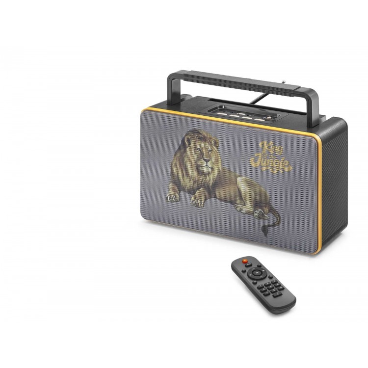 Bluetooth Nostaljik Fm Radyo Usb Tf Aux Kumandalı Taşınabilir Hoparlör - Siyah FX2506B