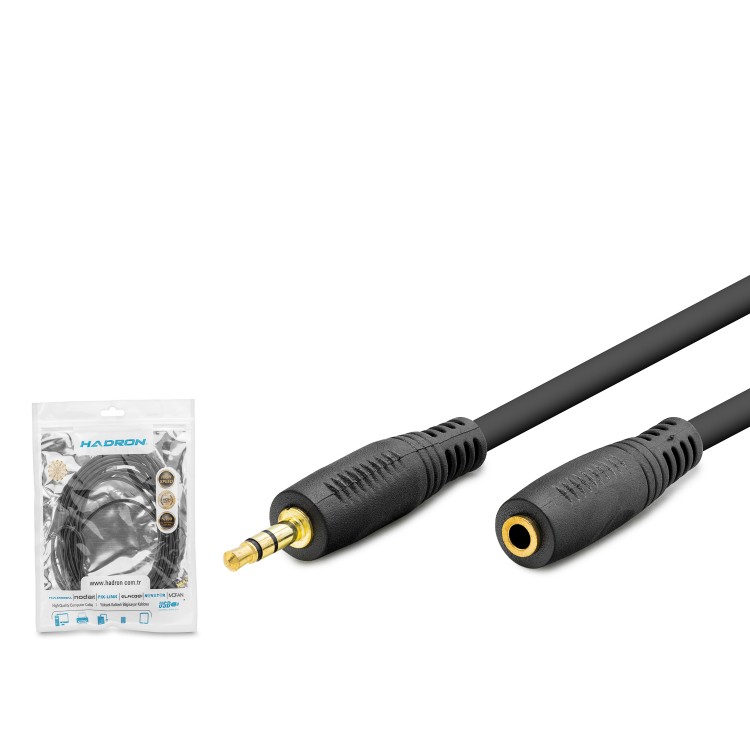 3.5 Mm Aux Uzatma Kablosu 5 M - Siyah HDX1020