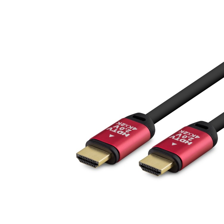 Hdmi 2.0 Kablo 4K Uhd Od 8.0 Mm 10 M - Siyah Kırmızı HDX2035
