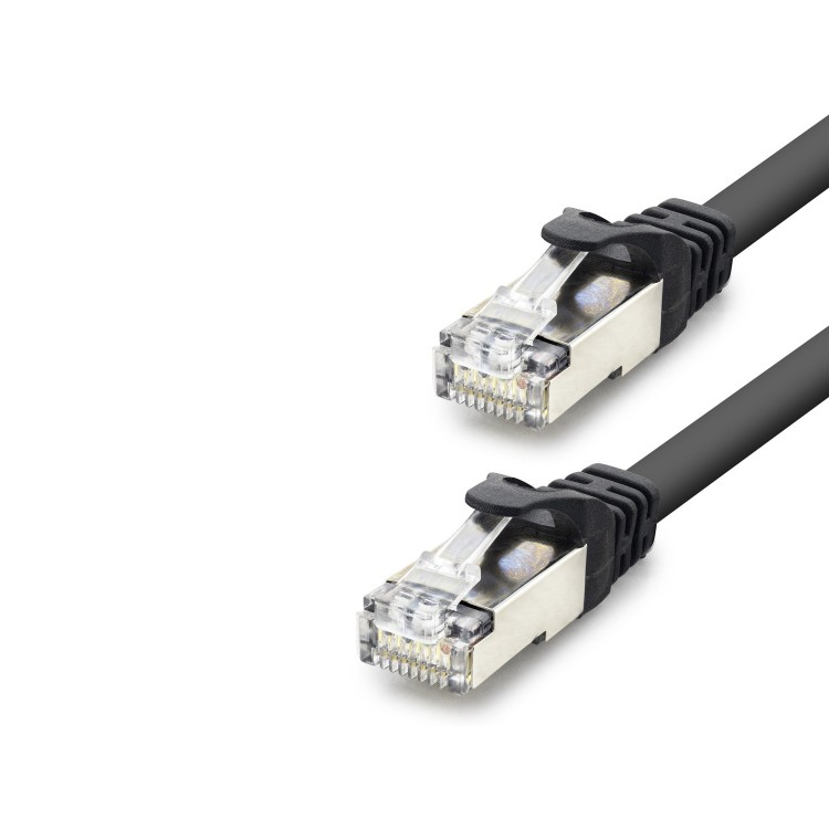 Cat7 Ethernet Patch Kablosu 10 Gbps 600 Mhz 30 Cm - Siyah HDX5088