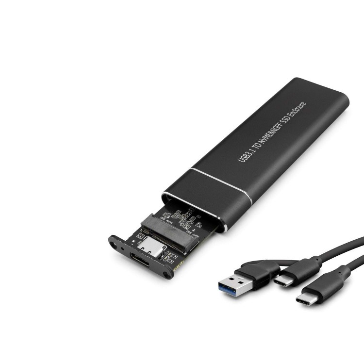 SSD Kutu Type-C 3.1 + Usb3.0 Nvme M2 Chıp Jms581D Siyah HDX1769