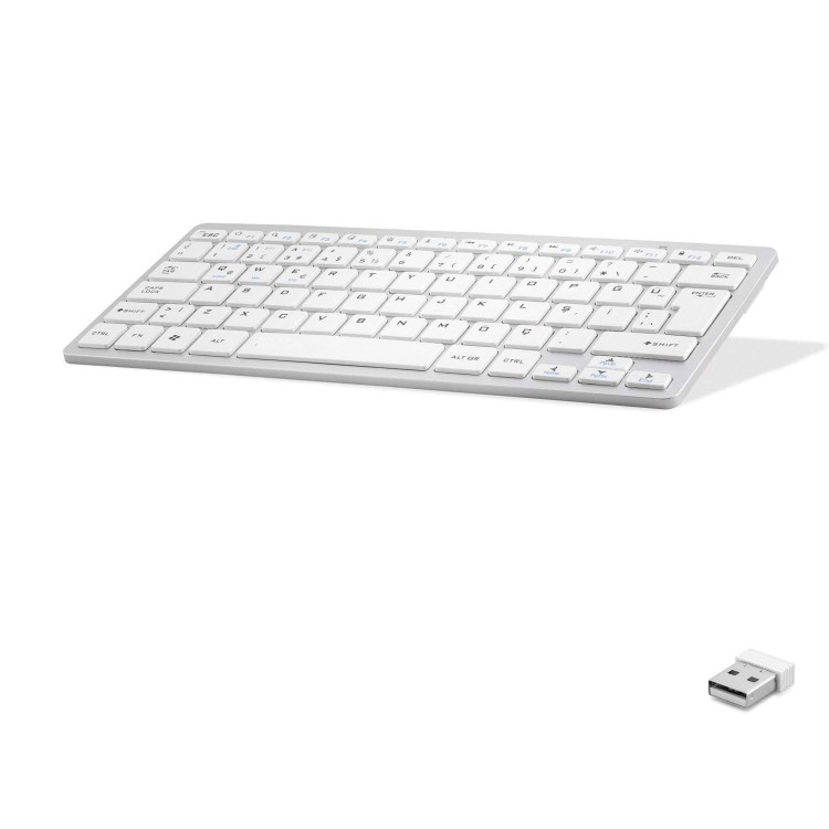 Bluetooth Klavye Multıdevıce Dual Mode 2.4Ghz Beyaz OKR220B