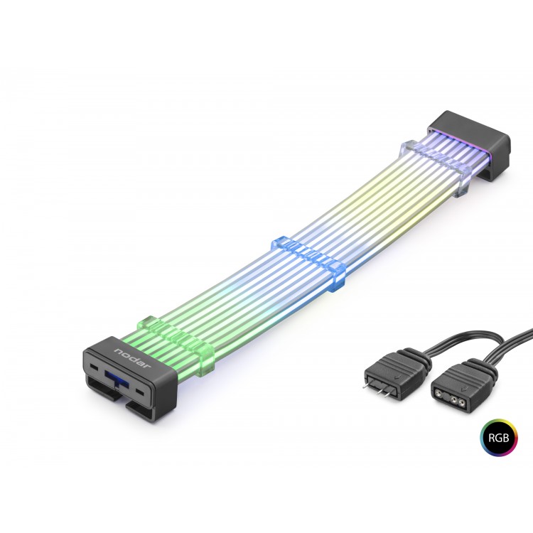 Bükülebilir Sleeved Ekran Kartı Argb Lightboard 2X8 Pin 44 Led Siyah ND2803B