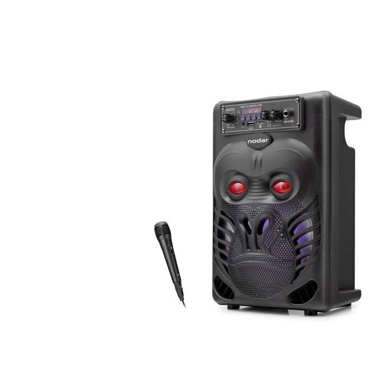 Bluetooth Karaoke Hoparlör Fm 8 Mikrofonlu 34 X 22.7 X 17.6 Cm - Siyah ND2820