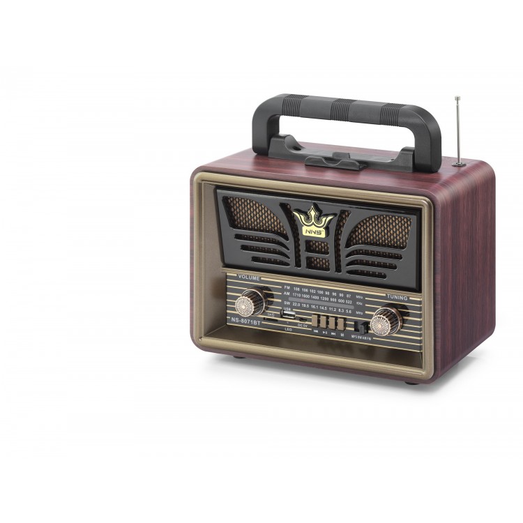 Bluetooth Nostaljik Hoparlör Fm 23.5 X 12 X 19 Cm NS8071BT