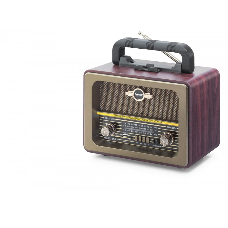 Bluetooth Nostaljik Hoparlör Fm 23.5 X 12 X 19 Cm NS8073BT
