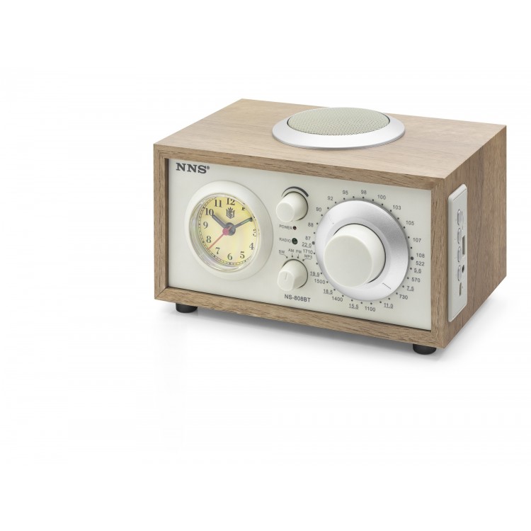 Bluetooth Nostaljik Hoparlör Fm Retro Saatli 217 X 160 X 130 Cm NS808BT