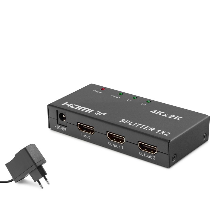 Hdmi Splitter 4K 3D 1 In 2 Out - Siyah HDX1295