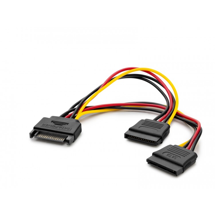 Sata Power 2 Li Çoklayıcı Kablosu 15 Cm Siyah HDX5519