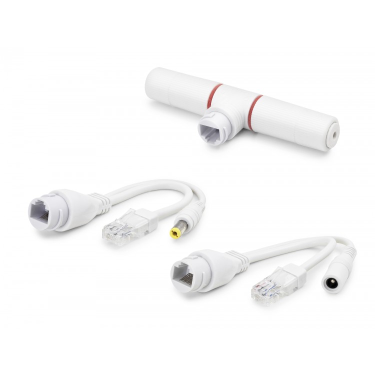 Poe Combiner Mux 2 In 1 Rj45 Data + Power Combiner Adapter - White HDX5550
