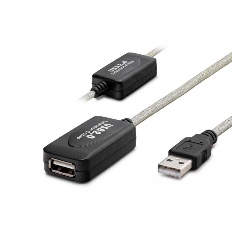 Usb Uzatma Kablosu 20 M - Silver Siyah HDX7515