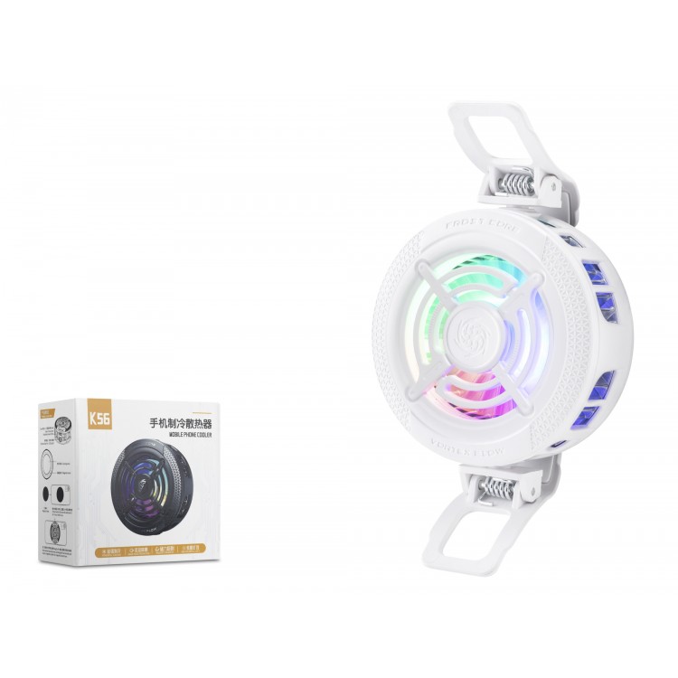 Klipsli Telefon Soğutucu Fan Rgb Beyaz K56