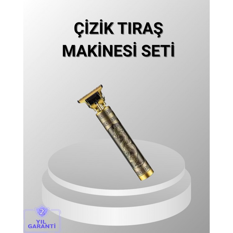 Şarjlı T Bıçaklı Saç ve Sakal Tıraş Makinesi – 3 Başlıklı Güçlü Motorlu 2 Saat Kullanım