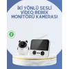 720P HD görüntü kalitesine sahip bebek kamerası, bebeğinizin güvenliğini her an kontrol altında tutmanıza yardımcı olur. Geniş ekranlı monitörü sayesinde net ve rahat bir izleme sunar. Uzaktan kontrollü kamera yapısı, bebeğin bulunduğu odanın tamamını gör