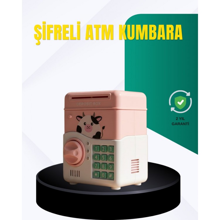 Pink Password Educational ATM Safe Children's Piggy Bank
