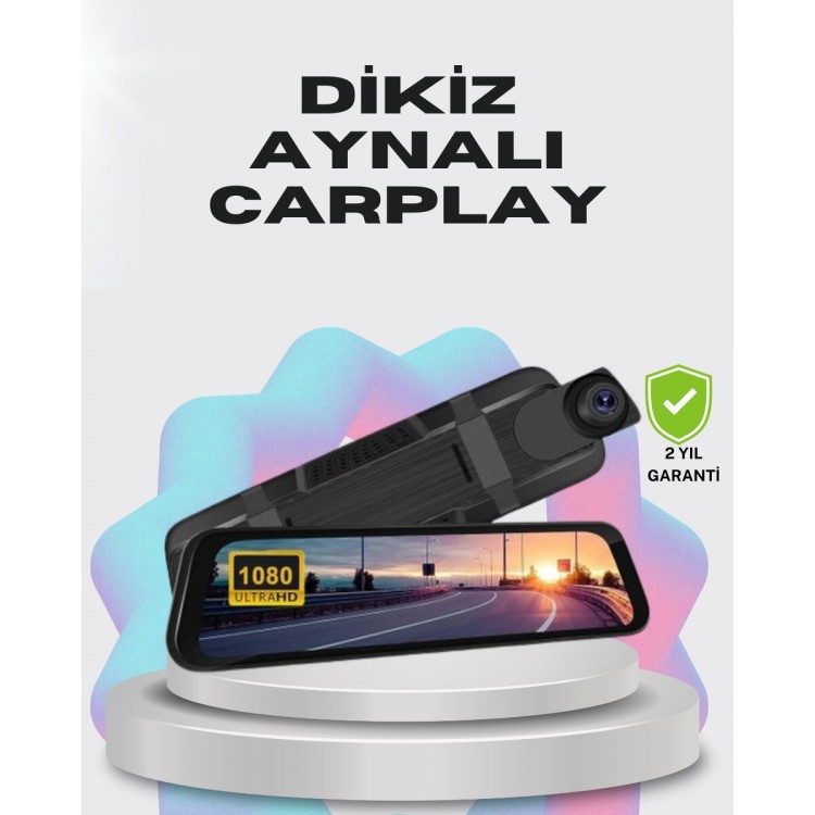 1080P Dual Camera Touch Rearview Mirror with G Sensor