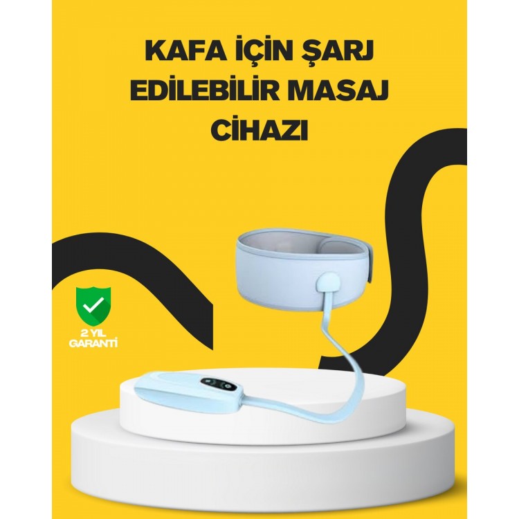 Baş ve Şakak Masaj Aleti Isı Destekli Derin Rahatlama