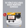 720P HD görüntü kalitesine sahip bebek kamerası, bebeğinizin güvenliğini her an kontrol altında tutmanıza yardımcı olur. Geniş ekranlı monitörü sayesinde net ve rahat bir izleme sunar. Uzaktan kontrollü kamera yapısı, bebeğin bulunduğu odanın tamamını gör