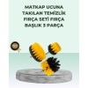 Matkap Uyumlu Temizlik Fırçası Seti 3’lü Çok Amaçlı