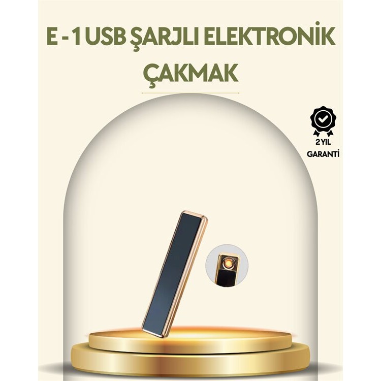 USB Şarjlı Alevsiz Elektronik Çakmak – Rüzgara Dayanıklı Gazsız Güvenli Kullanım