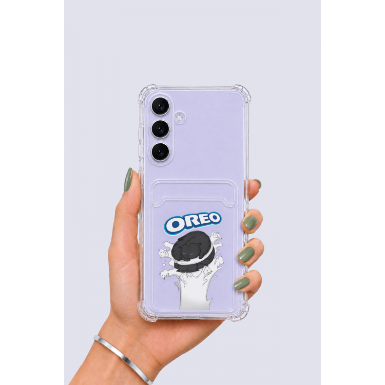 Samsung Galaxy S25 FE Kartlıklı OREO Desenli Kılıf