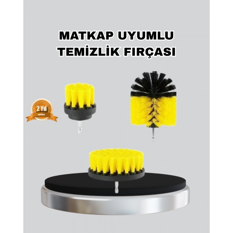 3 Parça Matkap Fırça Temizlik Seti – Her Yüzey İçin Güçlü ve Pratik Çözüm