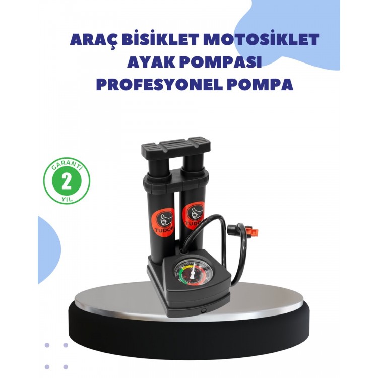 Çok Amaçlı Ayaklı Lastik Pompası Yüksek Hassasiyetli