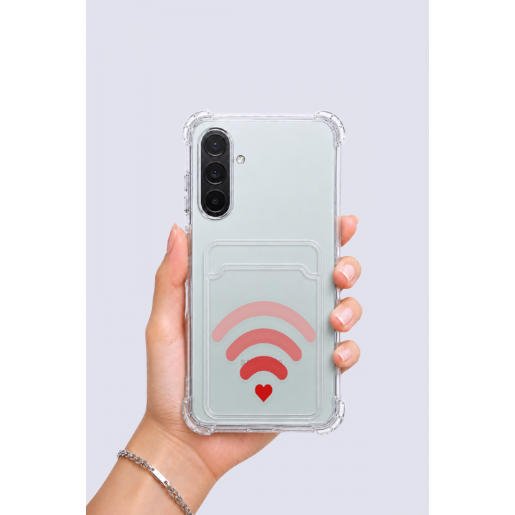 Samsung Galaxy A26 Kartlıklı Aşk Sinyali Desenli Kılıf
