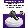 38W Çift Çıkışlı Araç Şarj Cihazı – Type-C ve USB PD Destekli