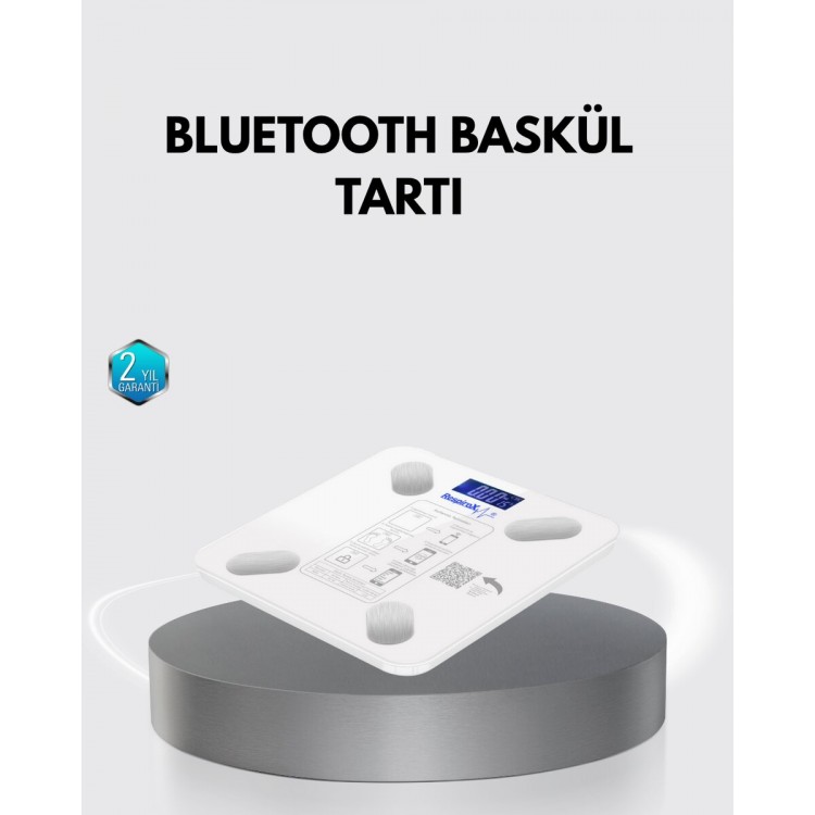 Bluetooth Smart Weighing Scale – 8 Function Digital Scale180kg Capacity