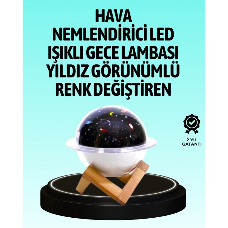 USB ile çalışan projektörlü aromaterapi nemlendirici masaüstü kullanım için uygun
