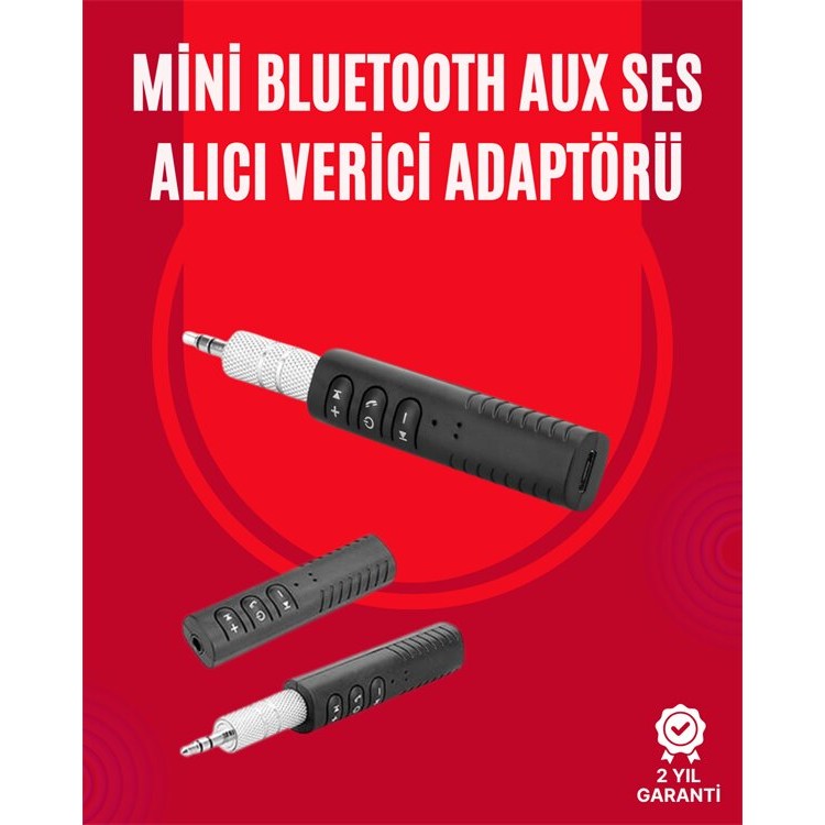 Taşınabilir Bluetooth Ses Alıcısı | 30 Dk Şarj 4 Saat Kullanım Geri Klipsli