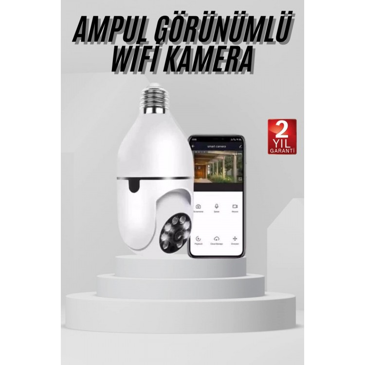 Wifi Security Camera 360 Degree Rotating Motion SensitiveNight Vision Bulb