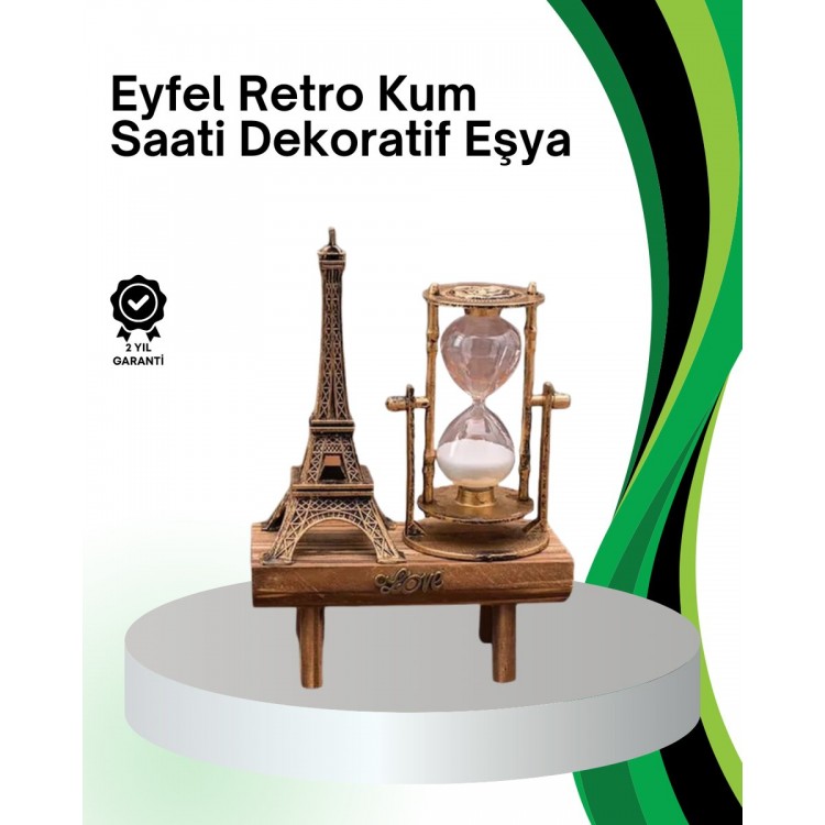 Dekoratif Kum Saati – Ahşap Malzeme Hediyelik Masa Aksesuarı